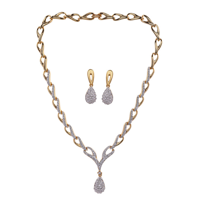 Estele Gold Plated Valentine Necklace Set for Women