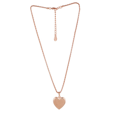 Estele Rose Gold Plated Openable Heart Shaped Pendant for Women