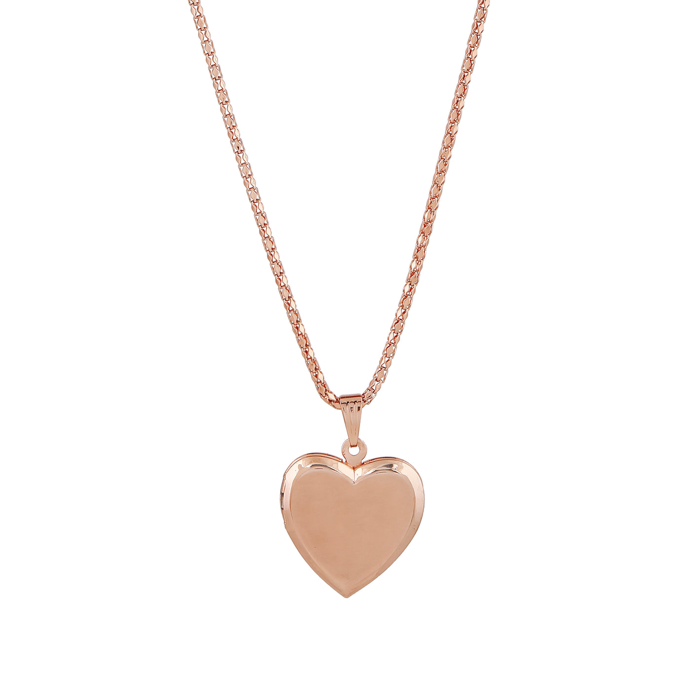 Estele Rose Gold Plated Openable Heart Shaped Pendant for Women