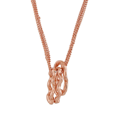 Estele Rose Gold Plated Floral Designer Pendant for Women