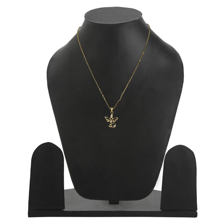 Estele - 24KT Gold Plated Devotional Durga Ma Pendant with Austrian Crystals for Women / Girls