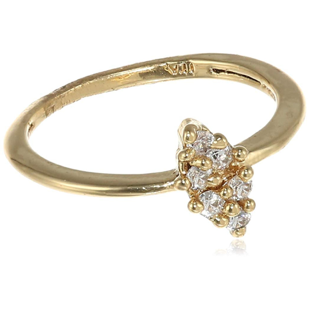 Estele American diamond and gold plated fancy and latest ring for women( non adjustable)