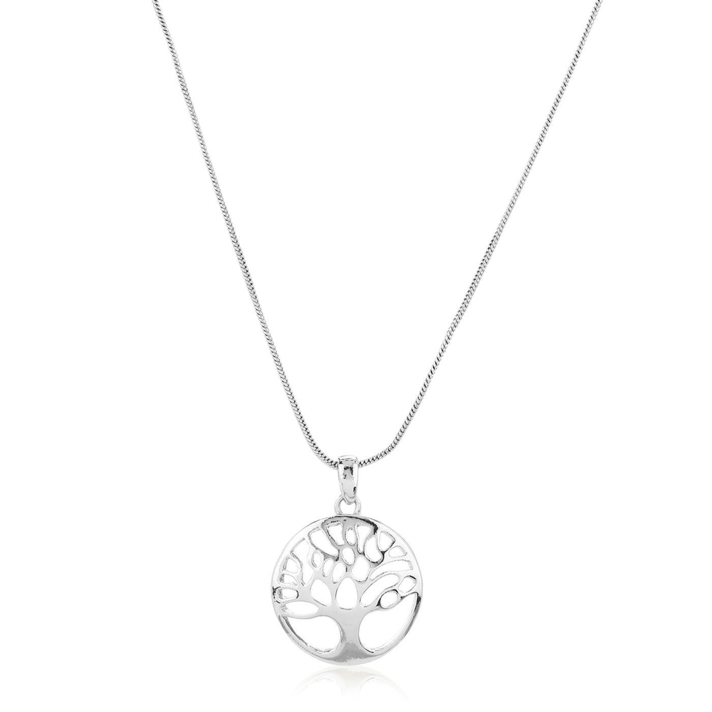 Estele - Tree of Life Silver Plated Pendant for Women / Girls