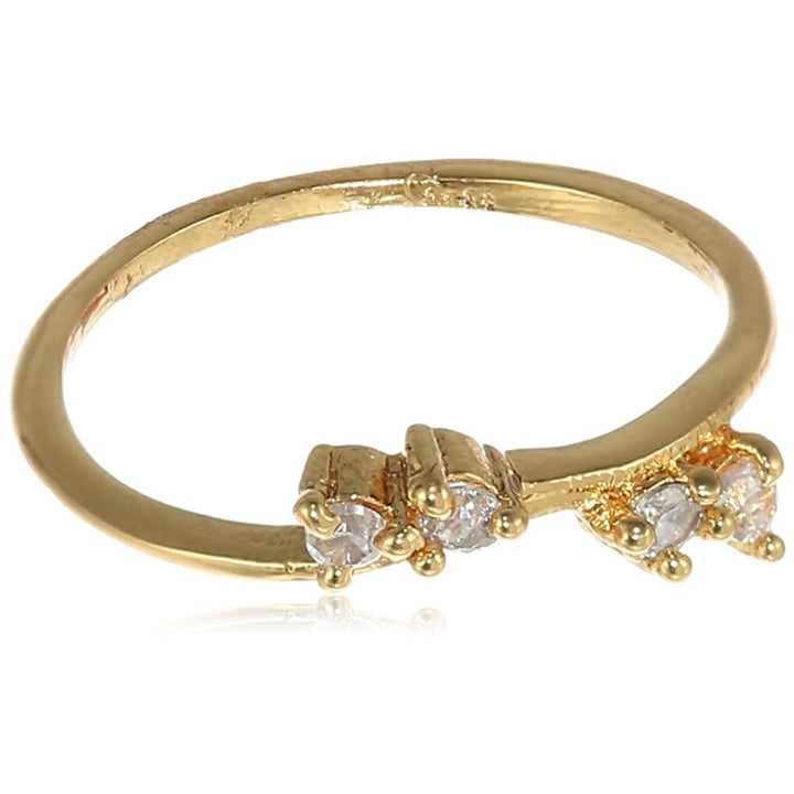 Estele gold plated studded with american diamonds ring for fashionable women(nonadjustable)