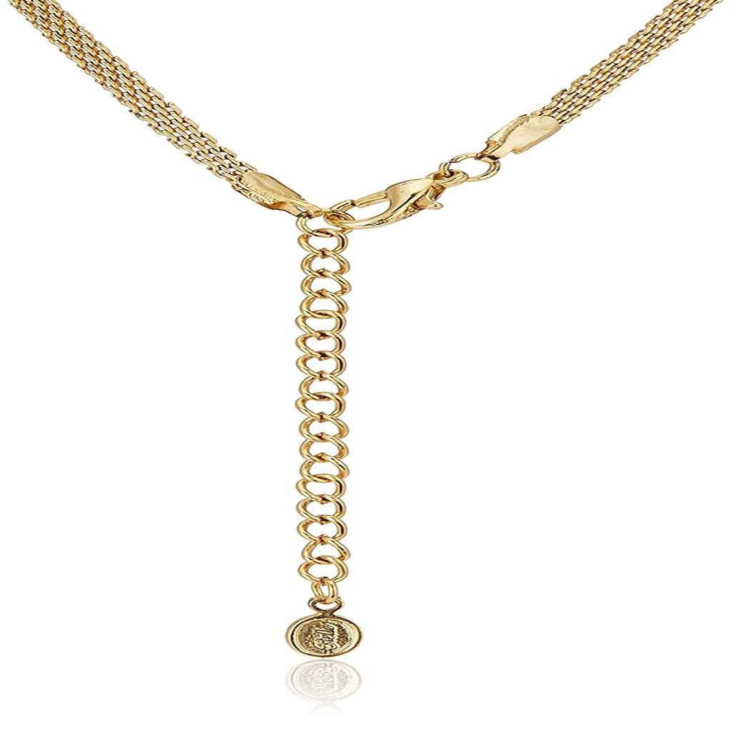 Estele 24 CT gold Plated American Diamond Veronica Necklace Set for Women