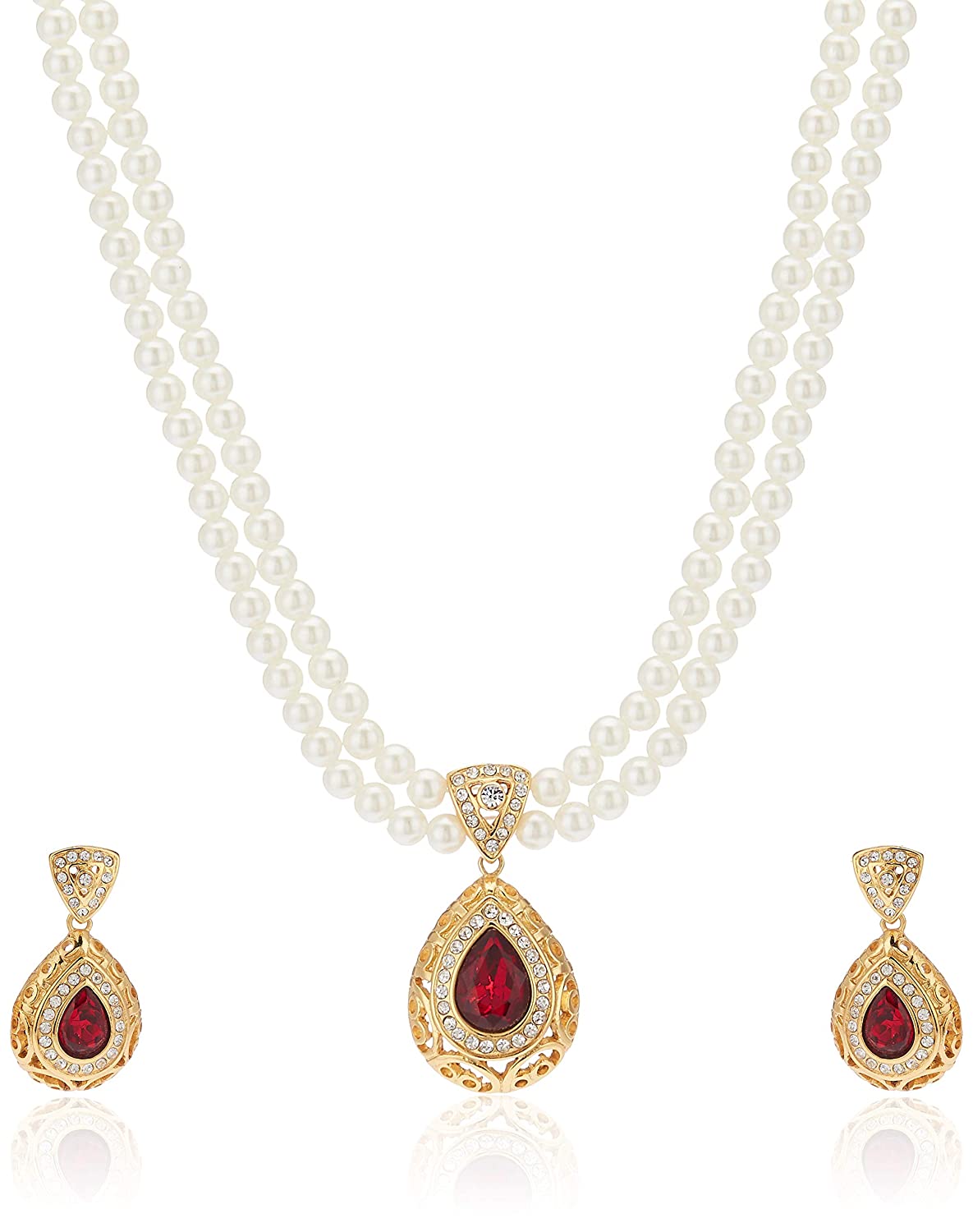 Estele Traditional Pearl Jewellery Set for Women