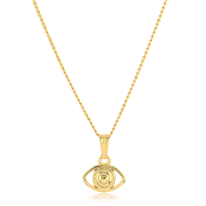 Estele Gold Plated Evil eye Pendant Locket for Women