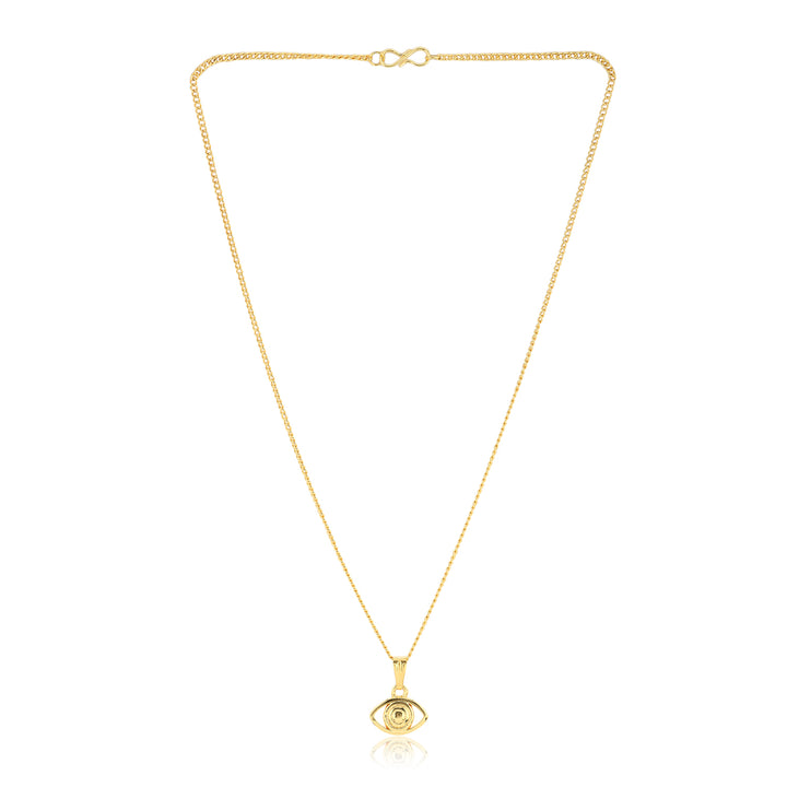 Estele Gold Plated Evil eye Pendant Locket for Women