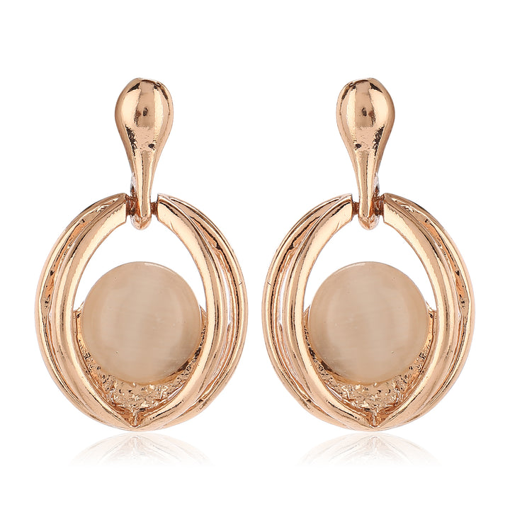 Estele 24 KT Rosegold Plated Fancy Shell Pendent Set for Women / Girls