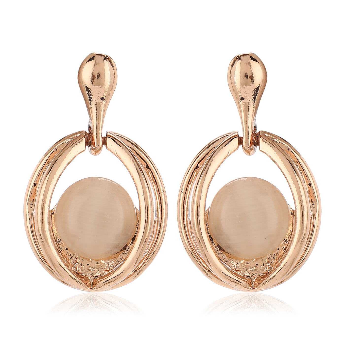 Estele - 24 CT Rosegold Plated Shell Pendent Set for women