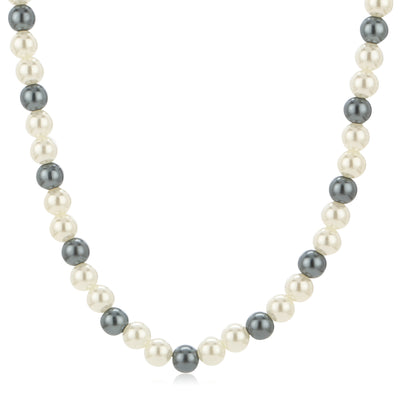 Classic Pearl Necklace, Earrings And Bracelet Combo