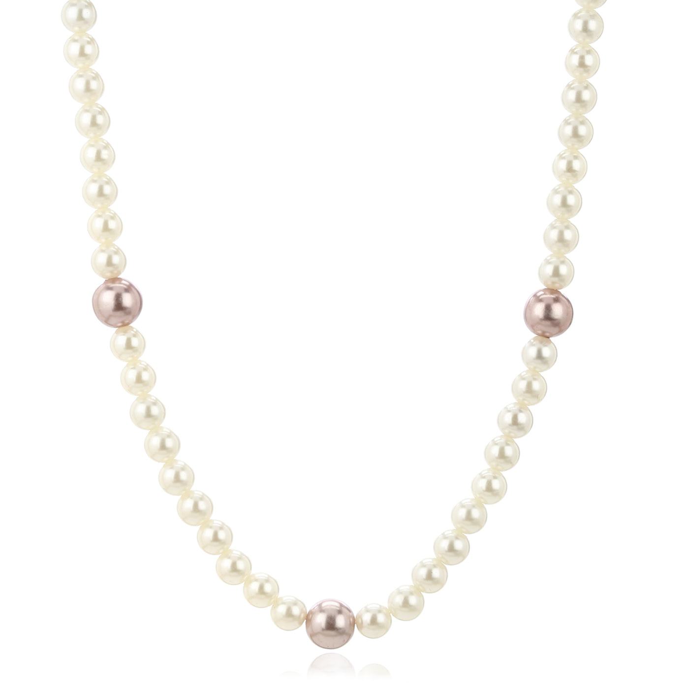Handcrafted One Line White Flux Pearl Necklace