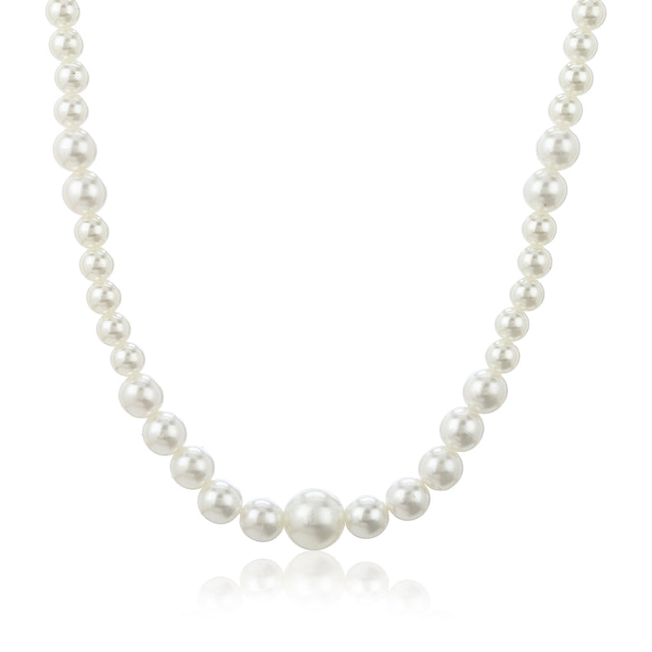 Single Line White Pearl Necklace