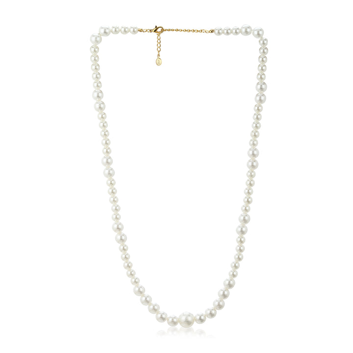 Single Line White Pearl Necklace
