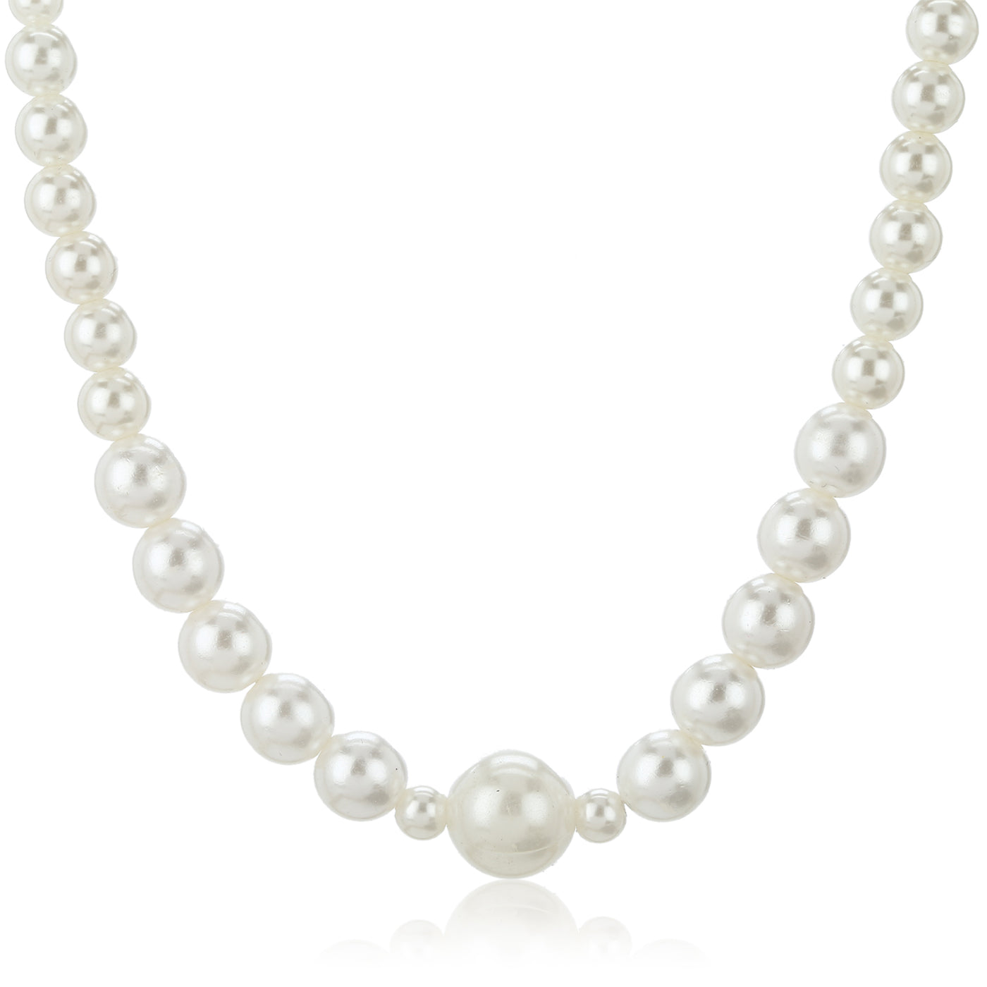 Estele - Handcrafted One Line Flux White Pearl Necklace