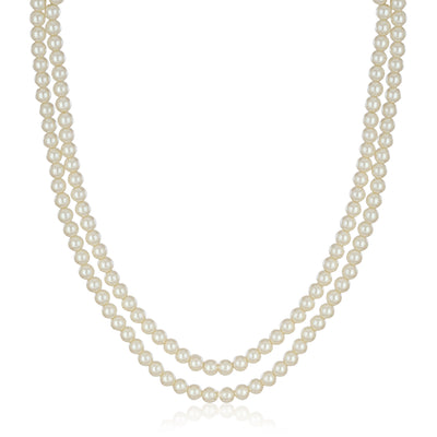 Double Line Pearl Necklace