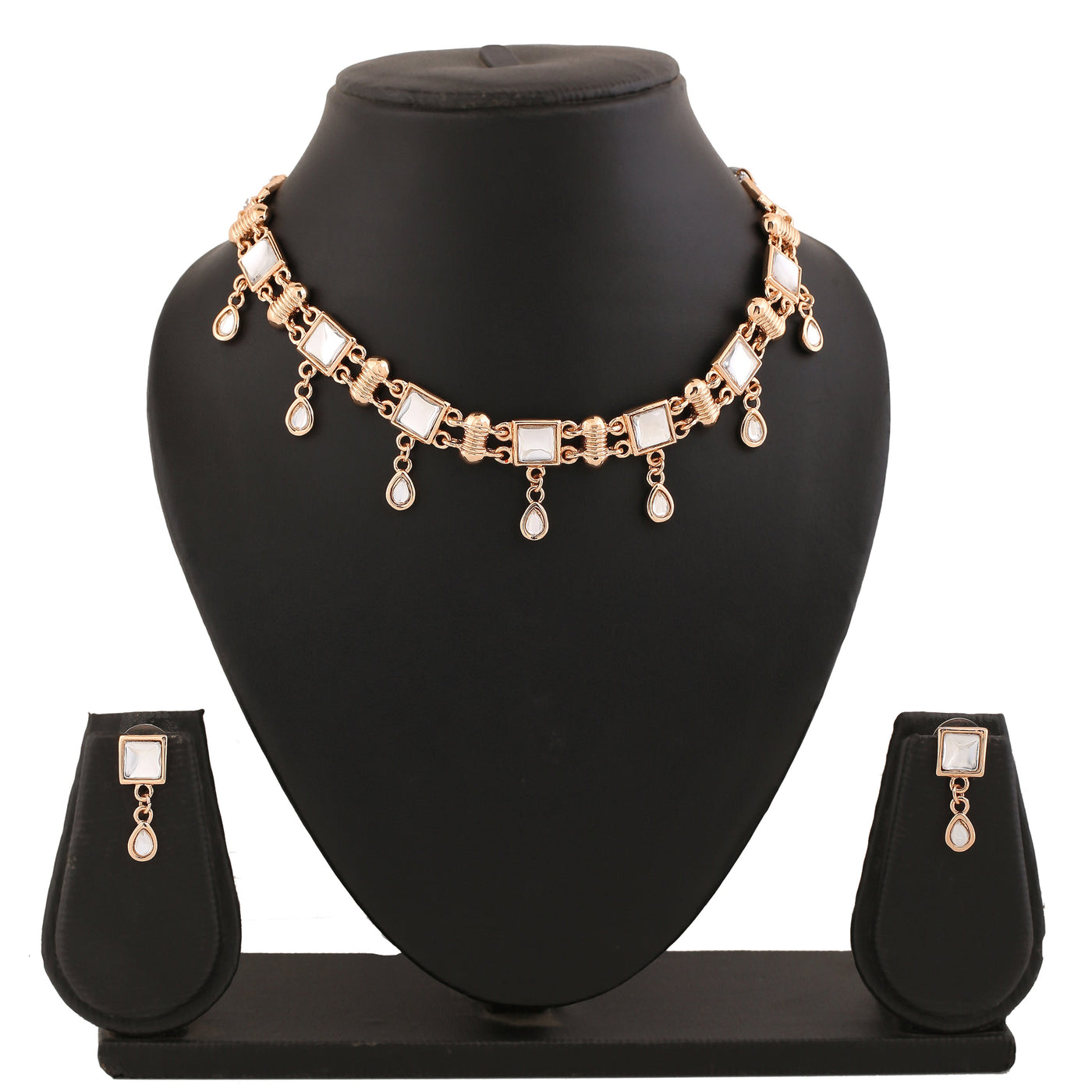 Estele Rose Gold Plated Fascinating Necklace Set for Women