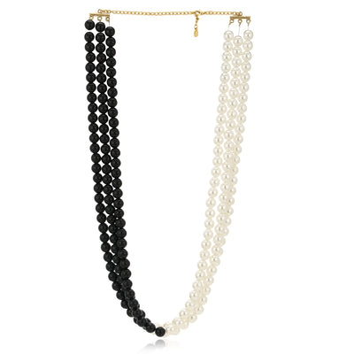 Black And White Flux Pearl Necklace
