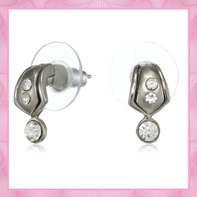 Estele Rhodium Plated Dangle Earrings for women