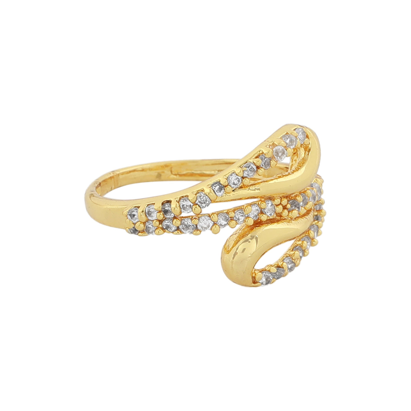 Estele Gold Plated CZ Beautiful Ring for Women