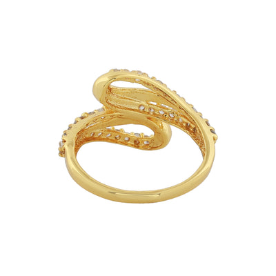 Estele Gold Plated CZ Beautiful Ring for Women