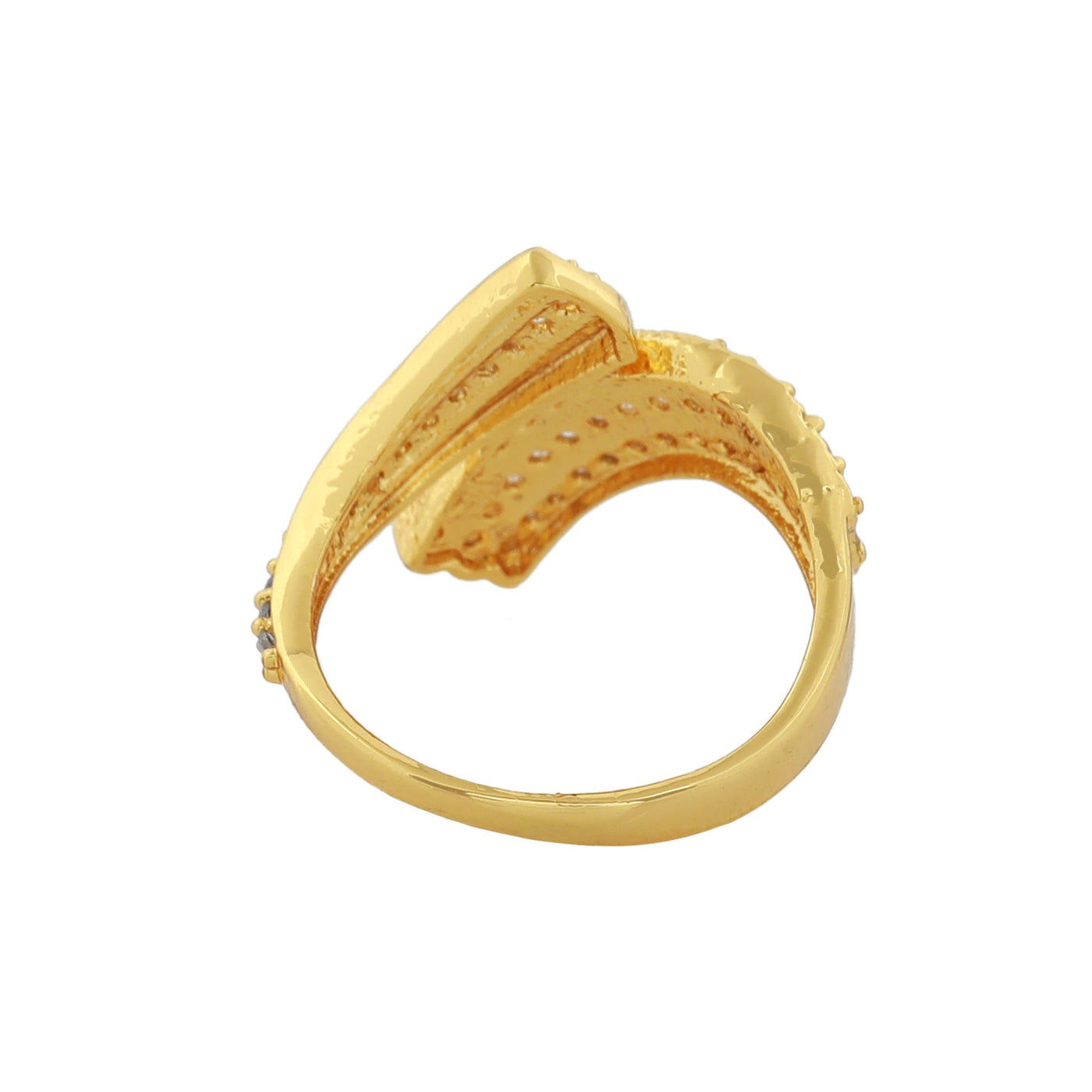 Estele Gold Plated CZ Marvelous Designer Ring for Women