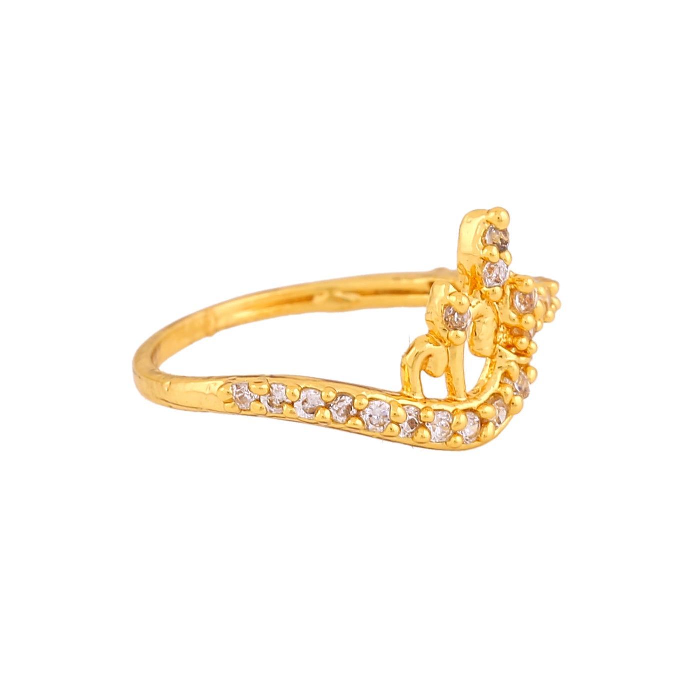 Estele Gold Plated CZ Beautiful Ring for Women