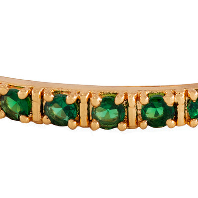 ESTELE Candy GREEN Crystal Stone Gold Plated Bracelet for women( adjustable)