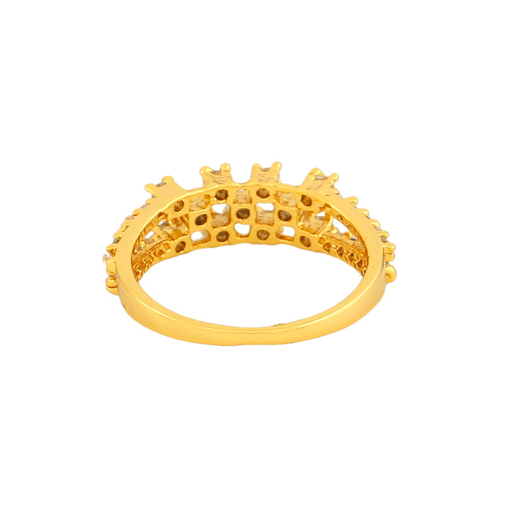 Estele Gold Plated CZ Exquisite Finger Ring for Women