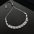 CZ Leaf Bracelet Women