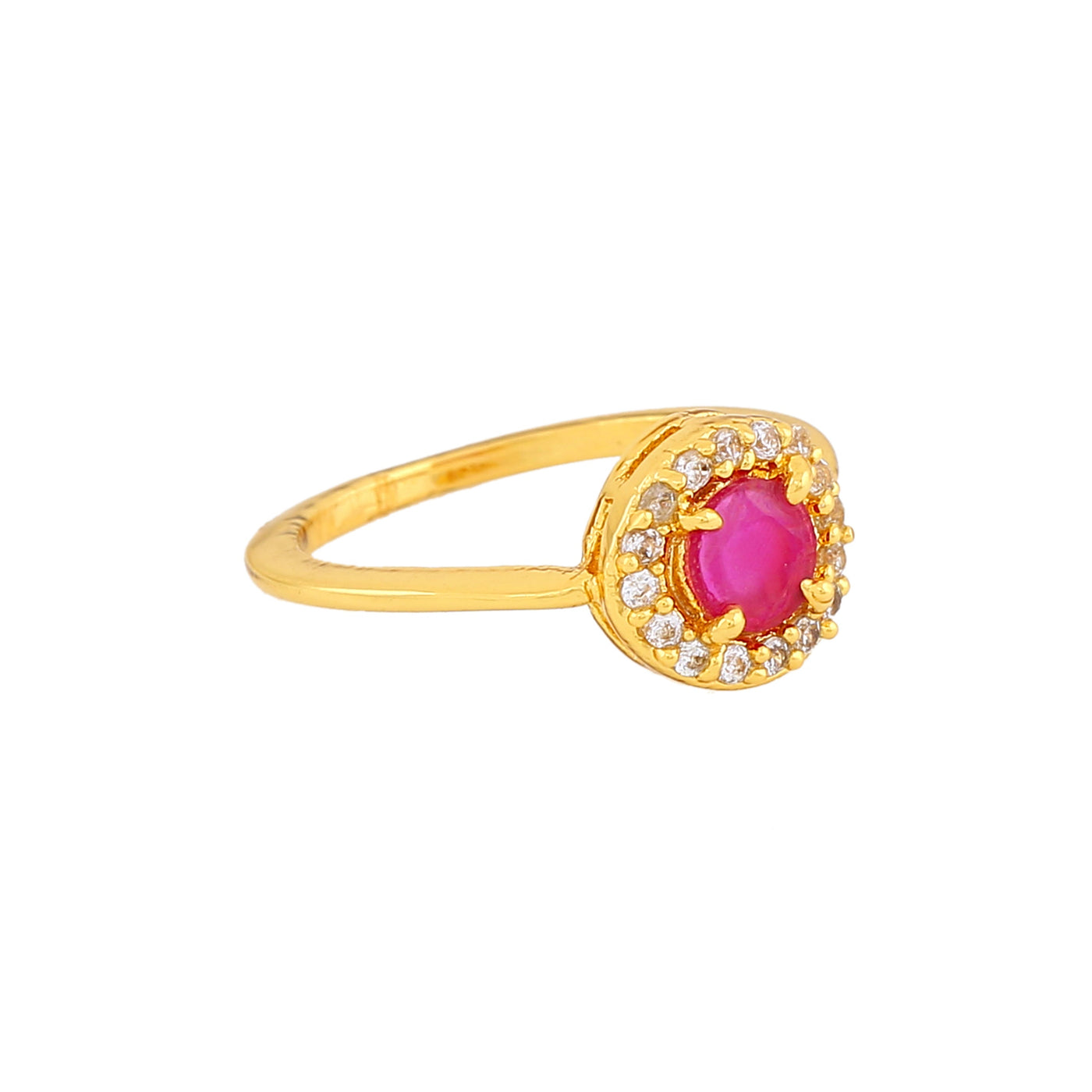 Estele Gold Plated Circular Flower Designer for Women