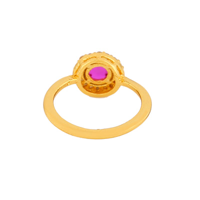 Estele Gold Plated Circular Flower Designer for Women