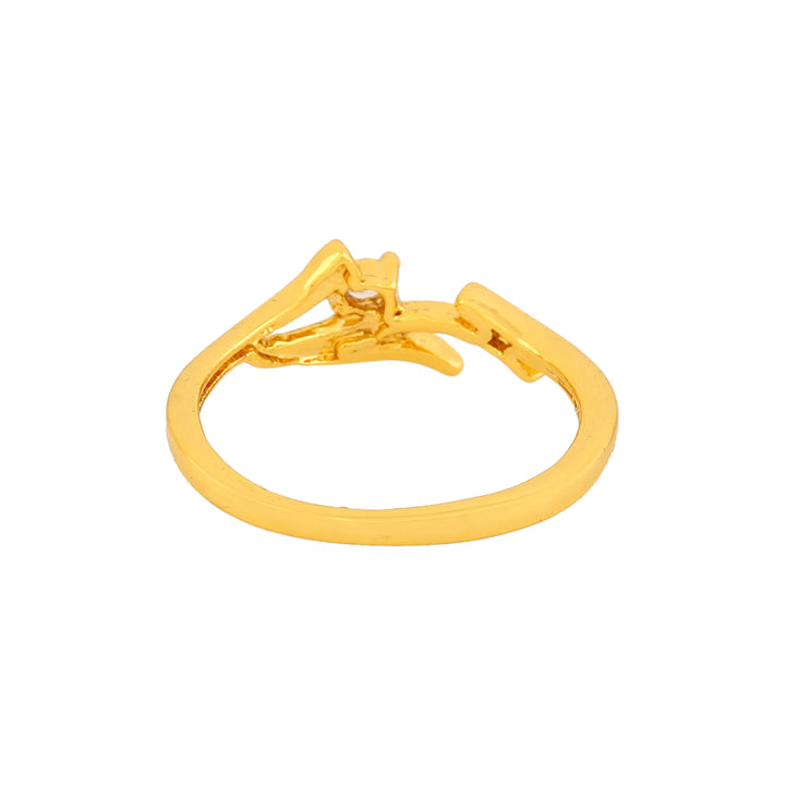 Estele Gold Plated CZ Splendid Finger Ring for Women