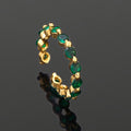 Green Crystal Adjustable Ring