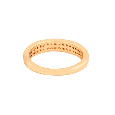 Estele Rose Gold Plated CZ Splendid Finger Ring for Women