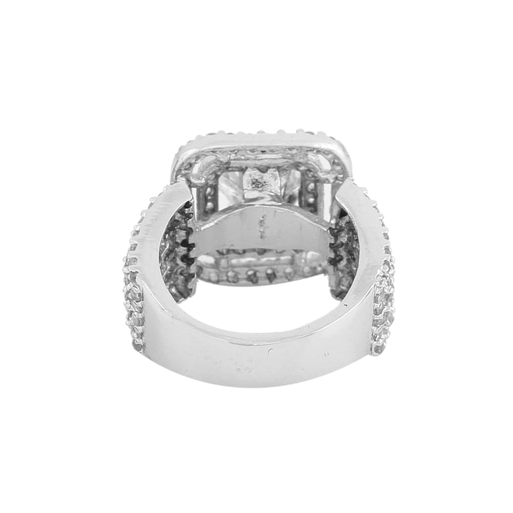 Estele Rhodium Plated CZ Astonishing Finger Ring for Women