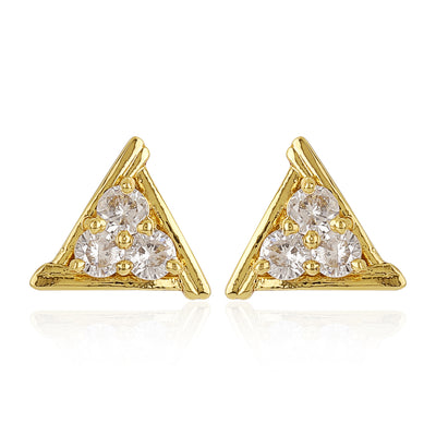 AD stones With Triangle Shaped Earrings