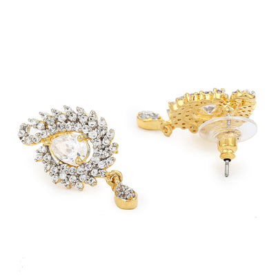 Estele Drop Earring With White AD Stones