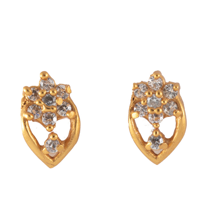 Modern Gold plated American Diamond Star wave Necklace