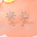 Rose Gold Floral Earrings