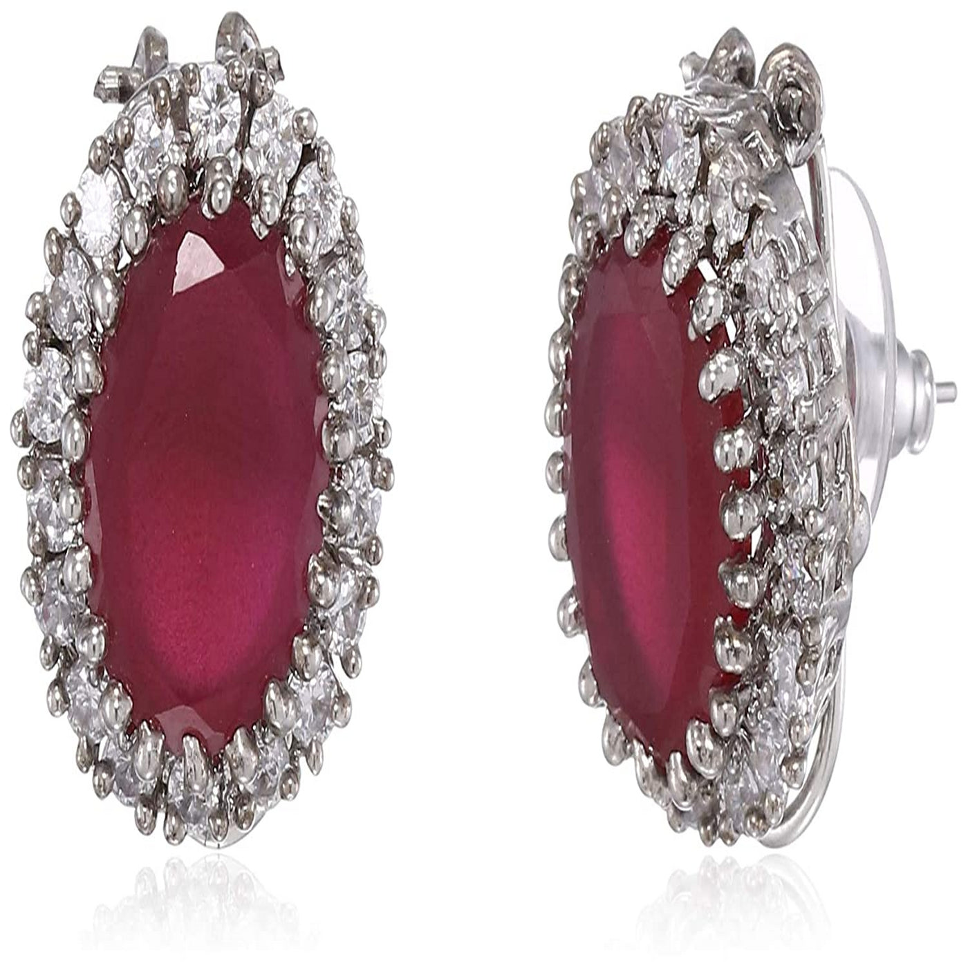 Buy Traditional American Diamond Double Lakshmi Coin Stud Earring For Women