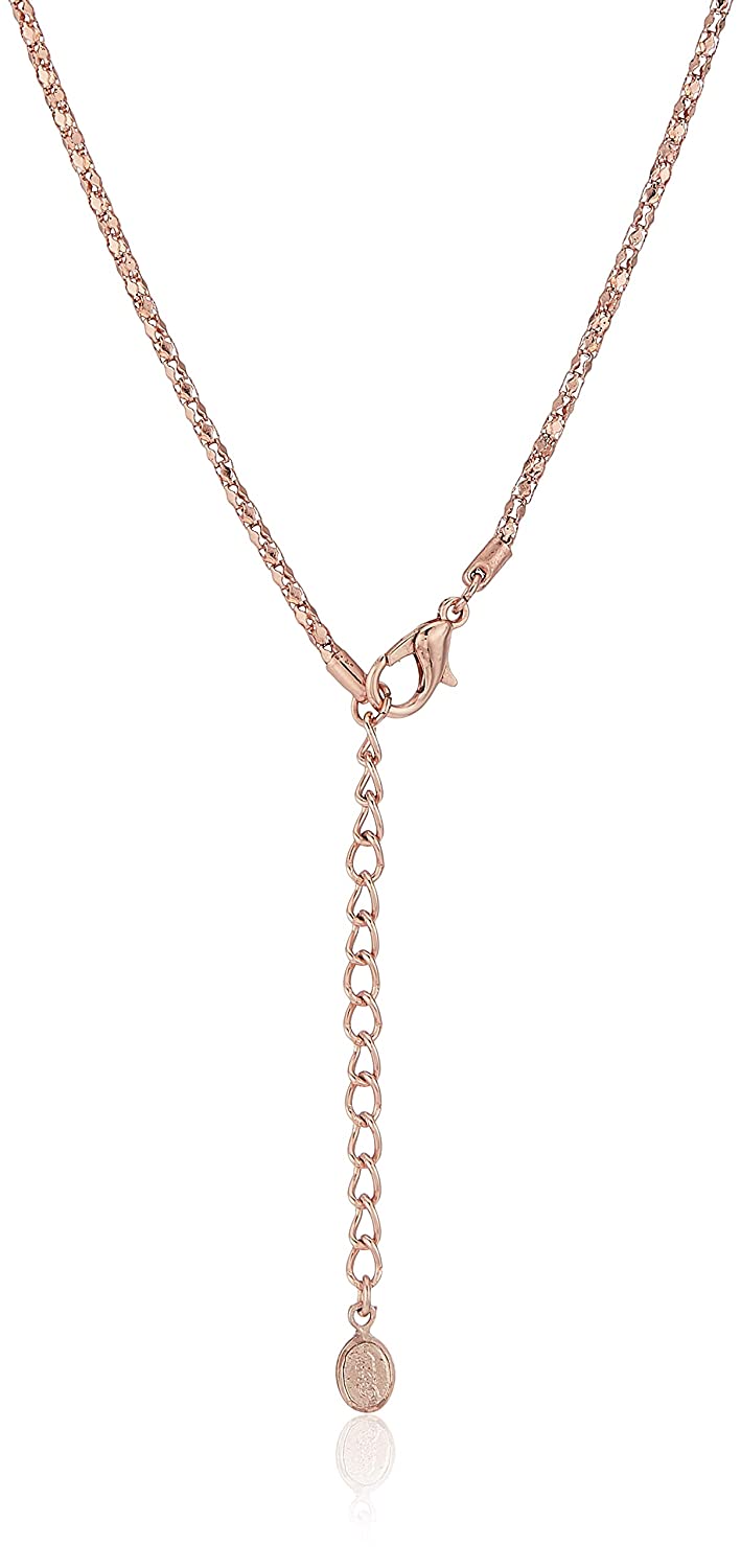 Estele Rose Gold Plated Pearl Drop with American Diamonds Pendant Set for Women