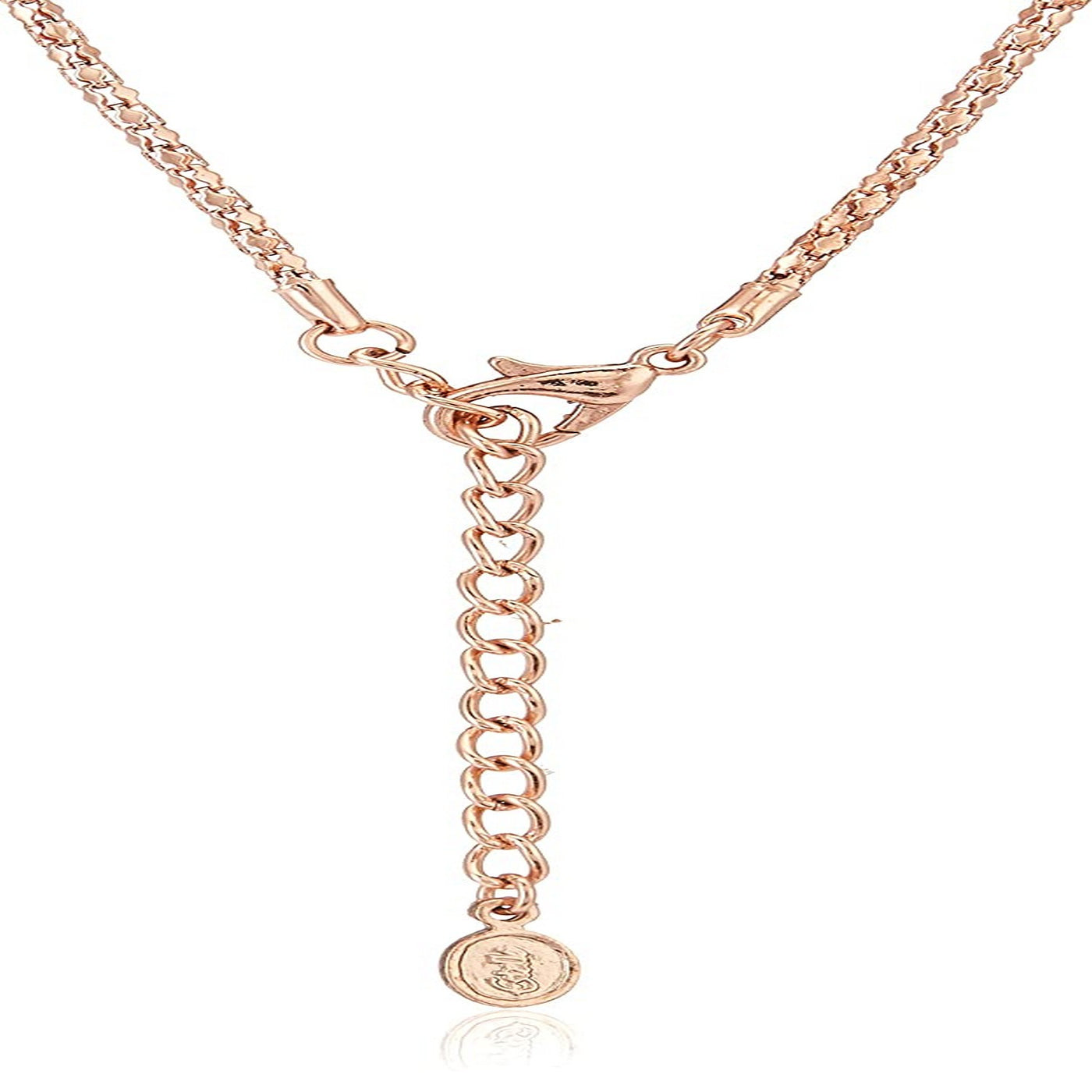 Estele Rose Gold Plated Pearl Drop with American Diamonds Necklace Set for Women