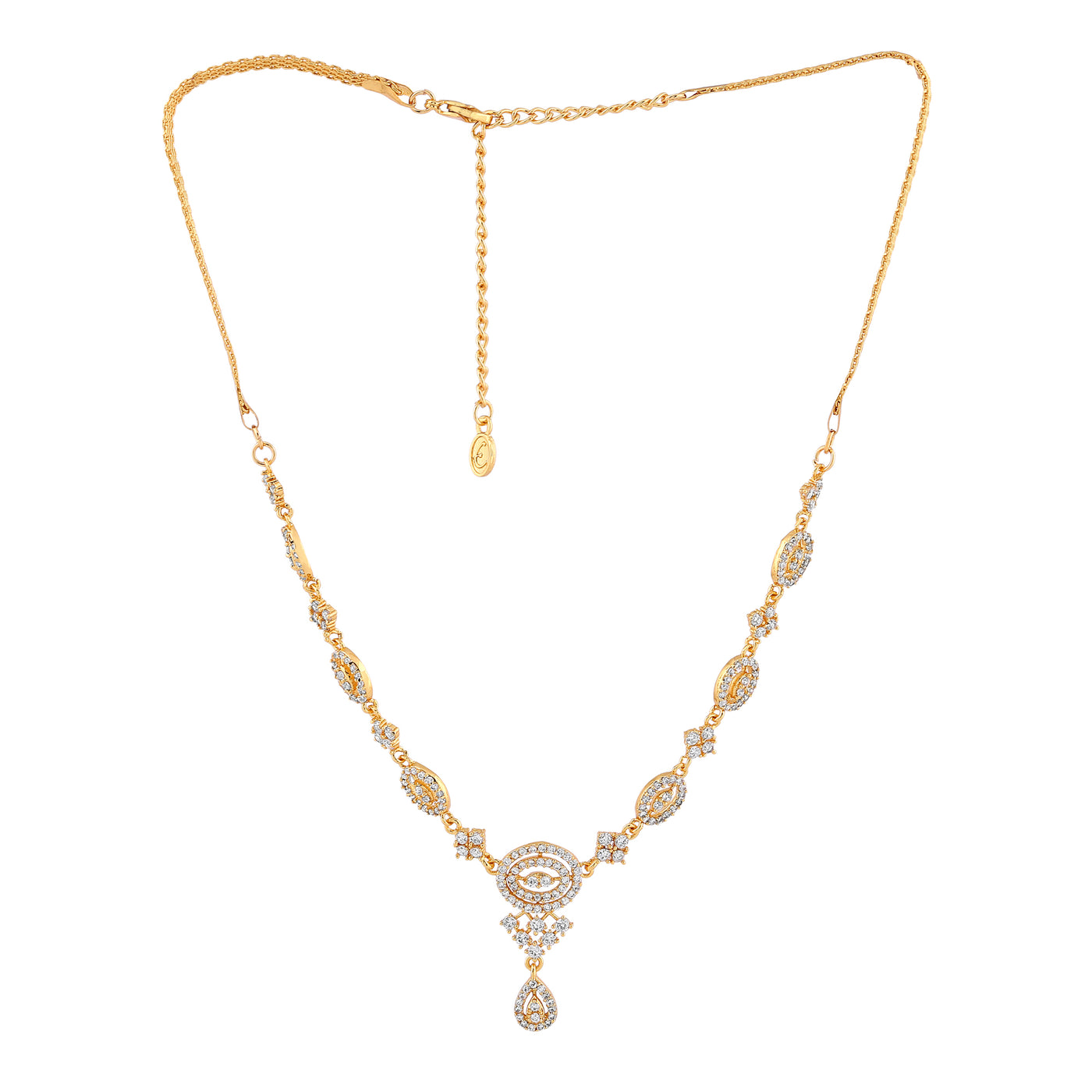 Estele - Zubeida Diamante gold place Necklace set