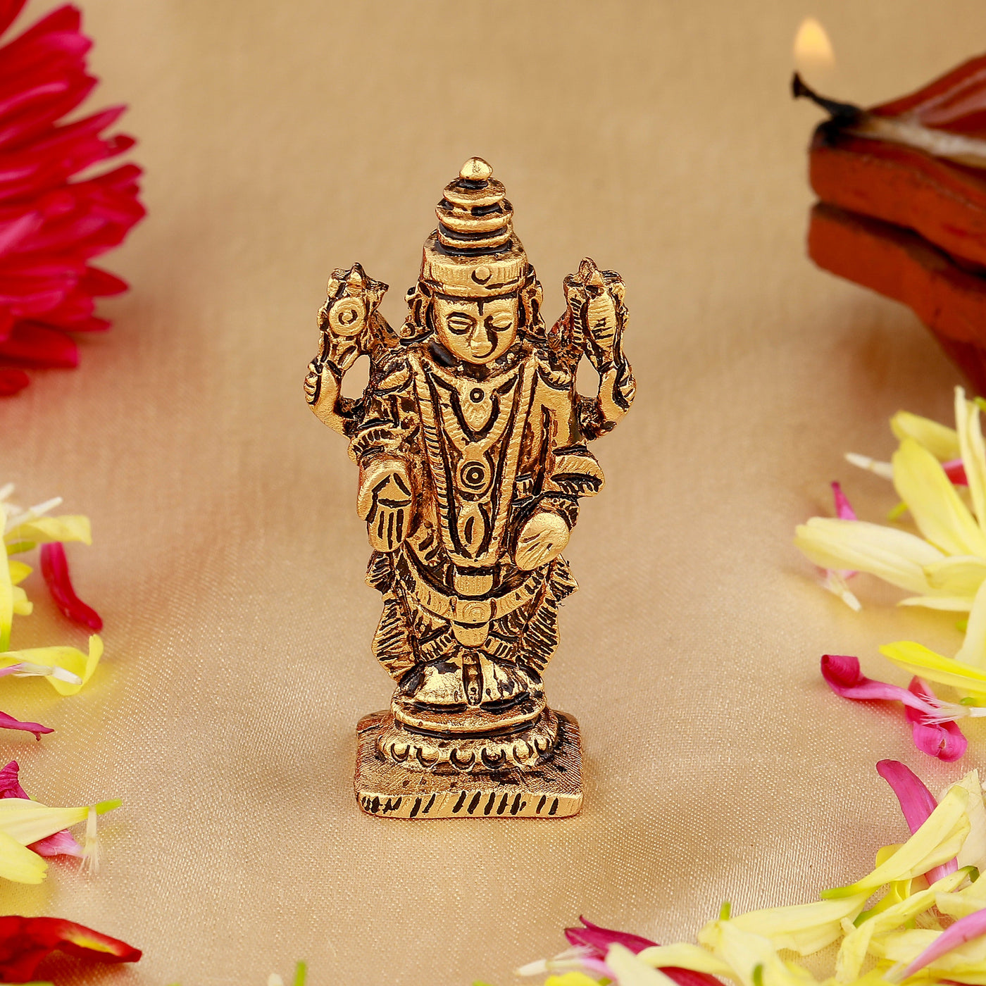 Estele Gold Plated Divine Balaji Idol