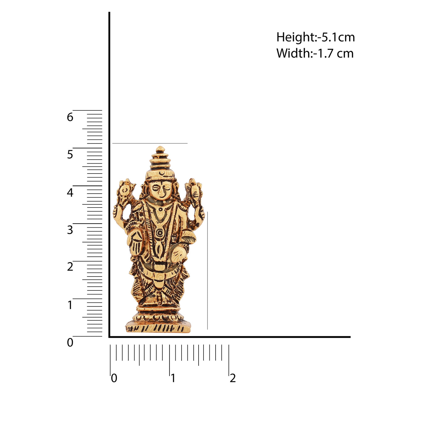 Estele Gold Plated Divine Balaji Idol