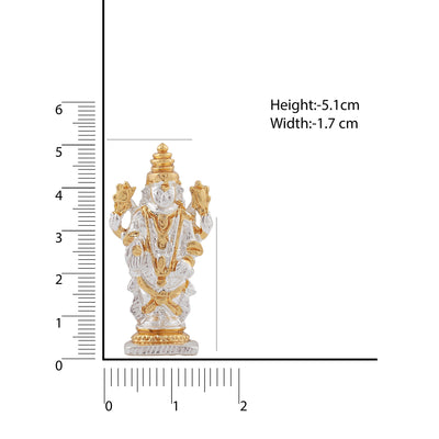 Estele Gold & Rhodium Plated Divine Balaji Idol