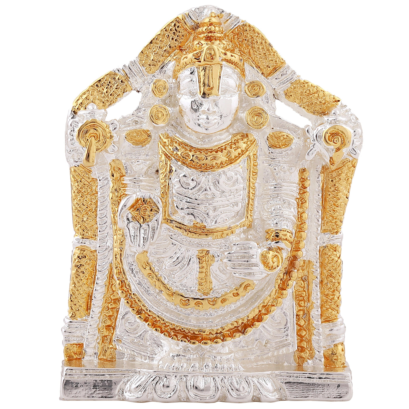 Estele Gold - Rhodium Plated Lord Venkateshwara Idol