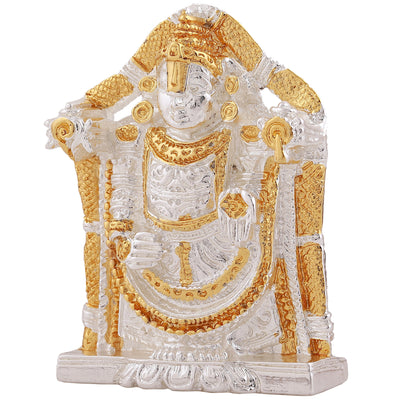 Estele Gold - Rhodium Plated Lord Venkateshwara Idol