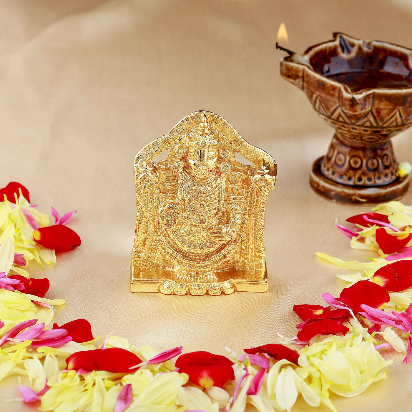 Estele Gold Plated Lord Venkateshwara Idol